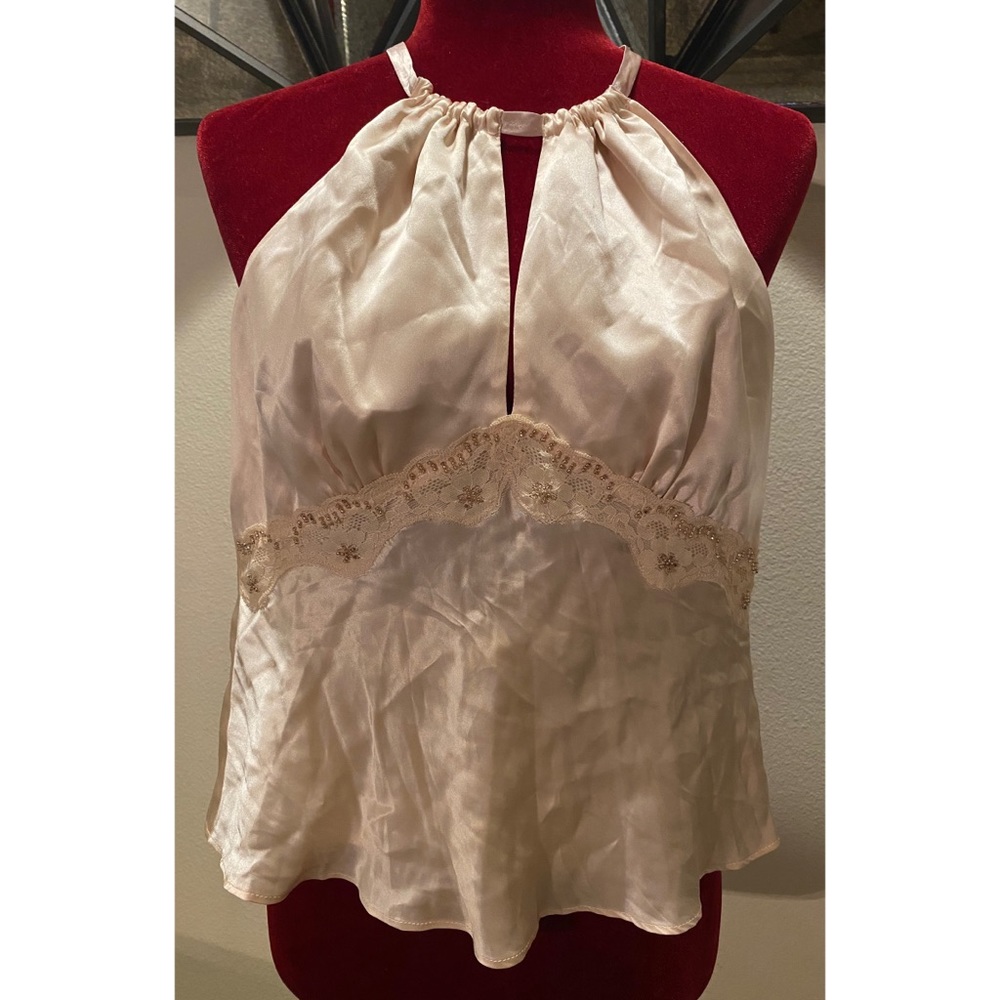 Laundry by Segal  Silk Crop Halter Top